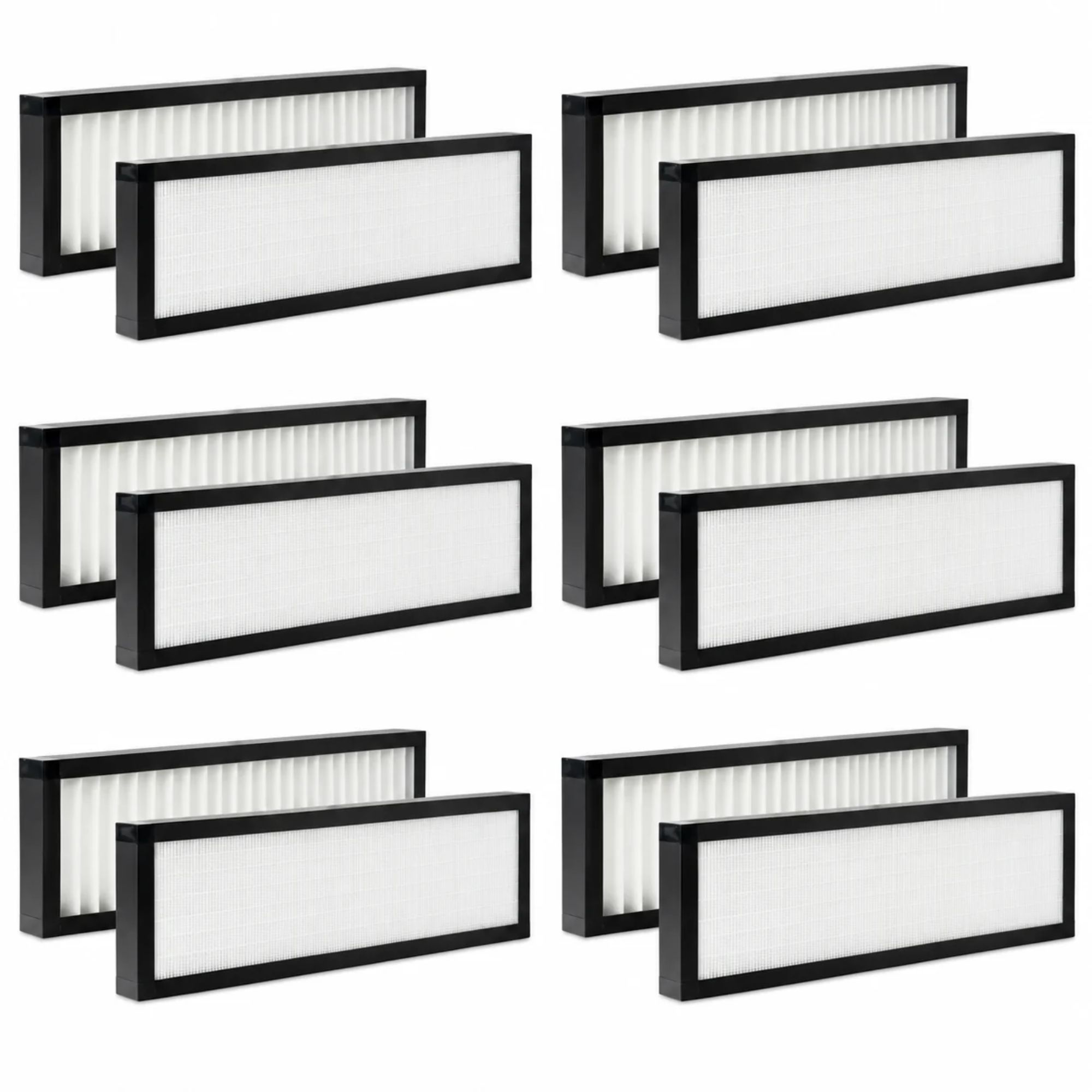 Pollenfiltersæt med plastikramme til Dantherm HCH 5 (209x440x48mm) - 12 stk (6 sæt)