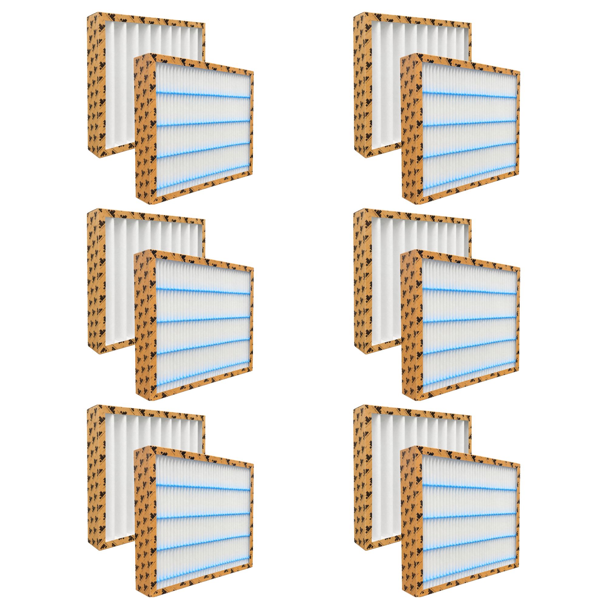 Pollenfiltersæt til Genvex ECO 375 (226x248x48mm) - 12 filtre (6 sæt)