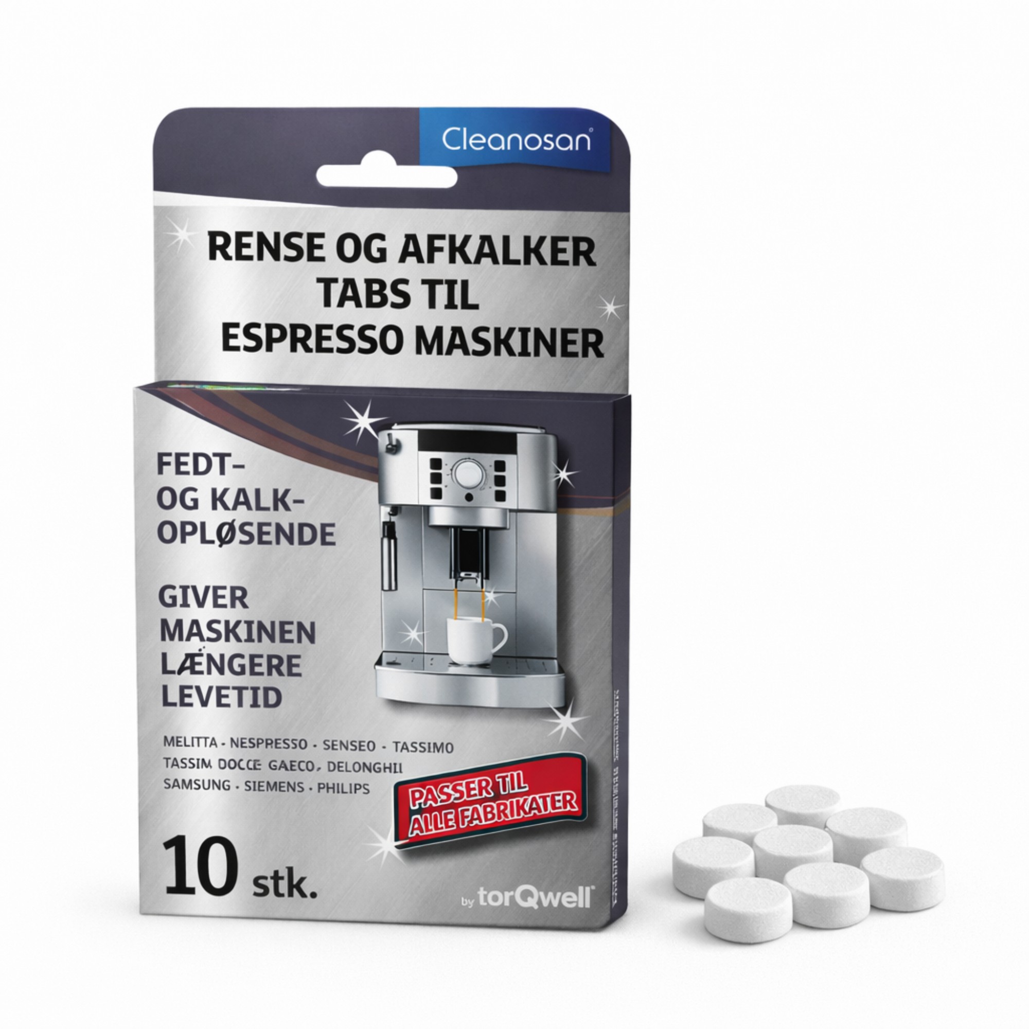 Rensetabletter til espressomaskine - 10 stk til vedligeholdelse Rensetabletter til espressomaskine - 10 stk til vedligeholdelse
