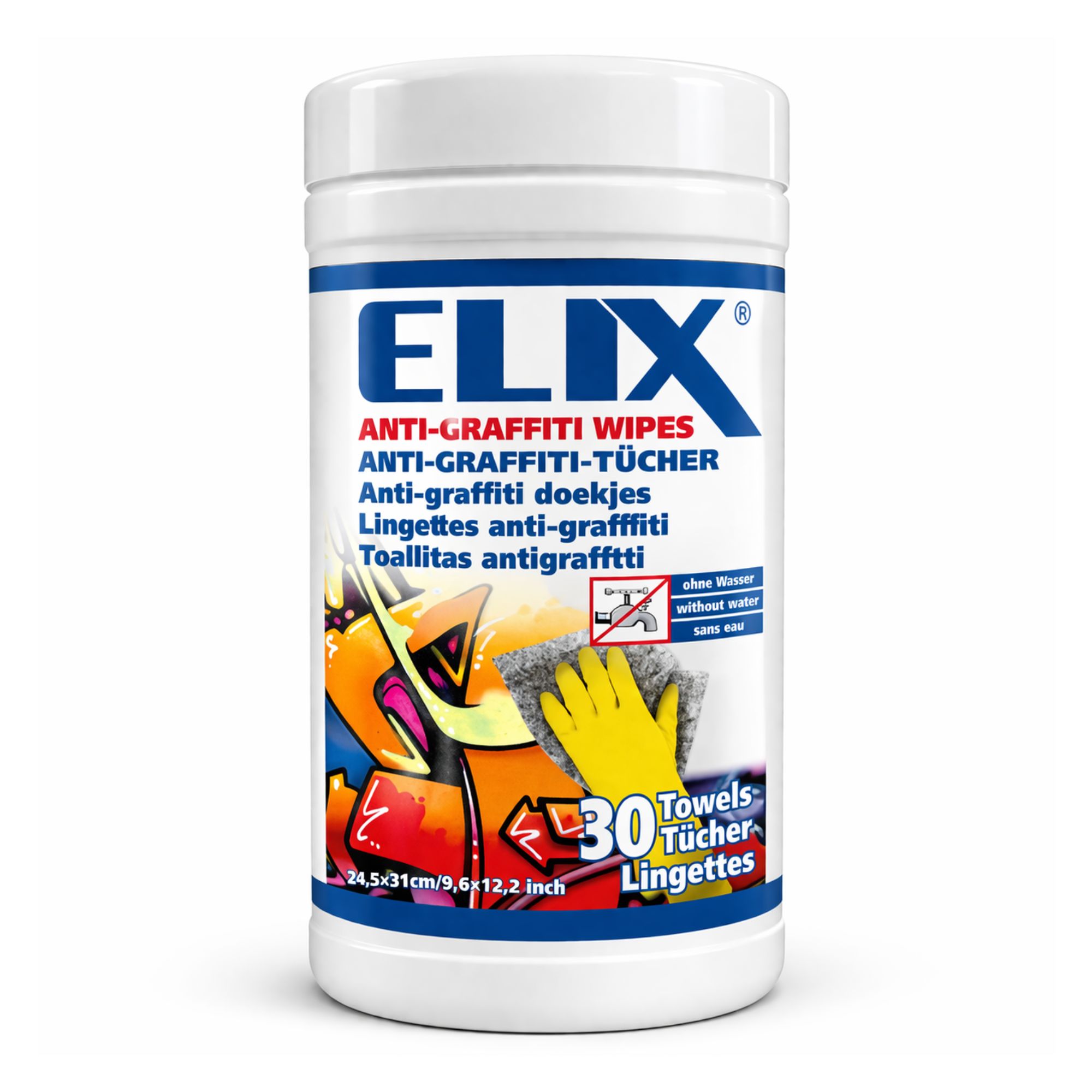 Renseservietter til graffiti - ELIX Anti Graffiti Wipes - 30 stk