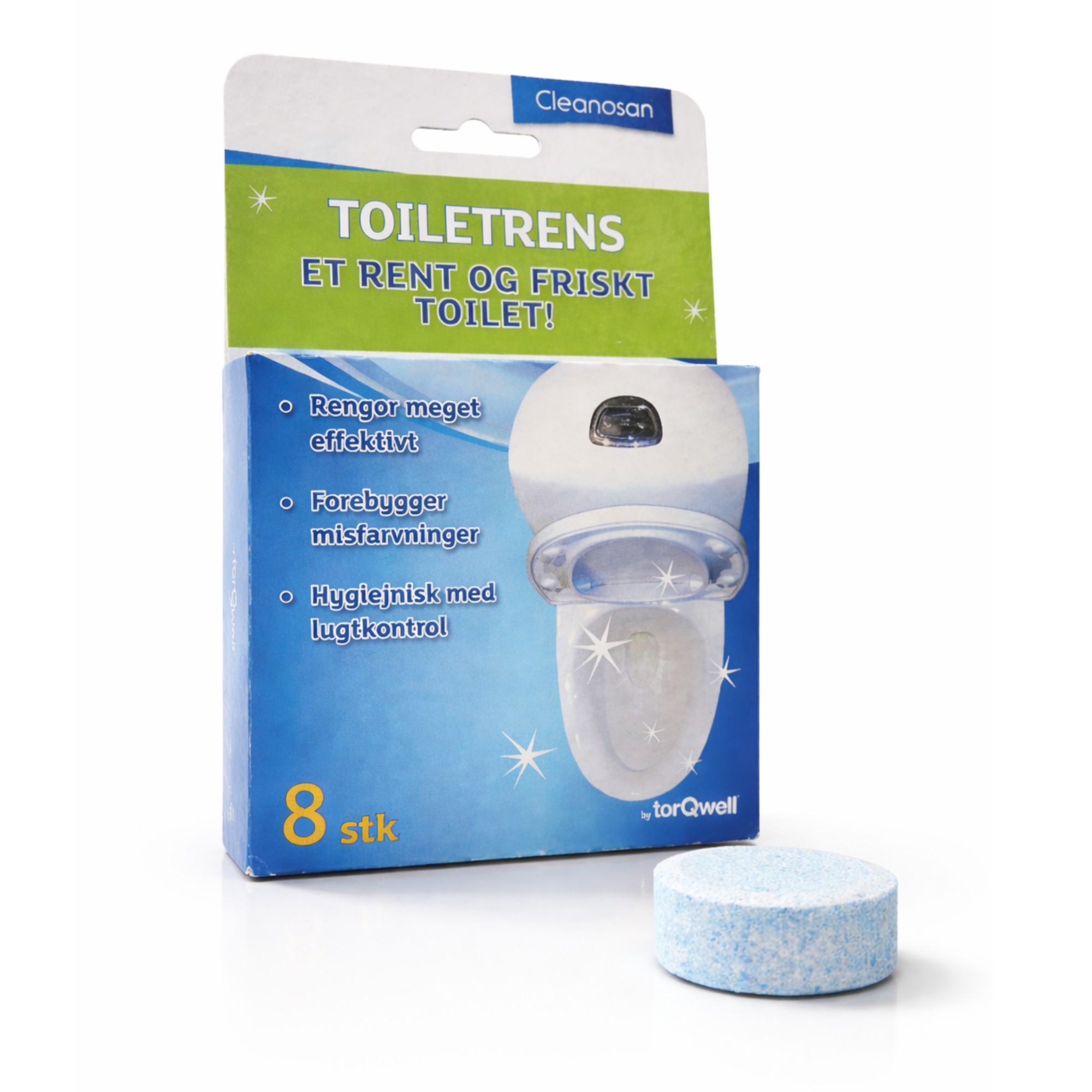 Toiletrens tabs - 8 stk - effektiv hjælp mod kalk, belægninger og dårlig lugt Toiletrens tabs - 8 stk - effektiv hjælp mod kalk, belægninger og dårlig lugt